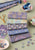 Fabric, 5 Fat 1/4s (20" X 22") bundle from Tilda, SANCTUARY Collection Eggplant/ Blue, 300198