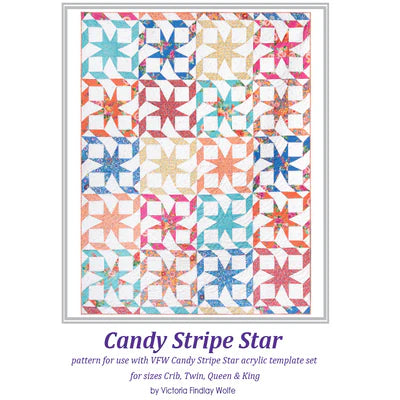 Quilt Pattern with Templates CANDY STRIPE STAR by Victoria Findlay-Wolfe