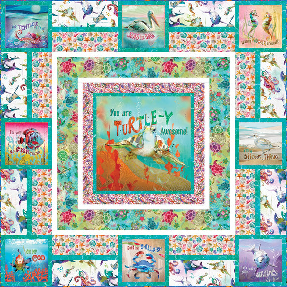 Fabric kit for SHINING SEA QUILT KIT from Shining Sea Collection by Connie Haley from 3 Wishes