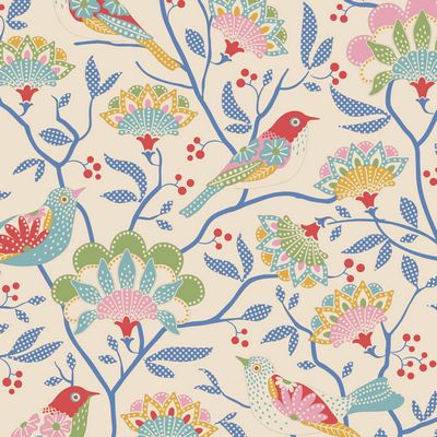 Fabric BIRD TREE CREAM by TILDA, JUBILEE Collection, TIL100557