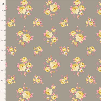 Fabric SUNDAY BRUNCH MILLE GRAY by TILDA, TIL100589