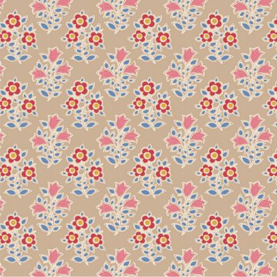 Fabric FARM FLOWERS SAND, blenders for JUBILEE Collection by TILDA, TIL110099