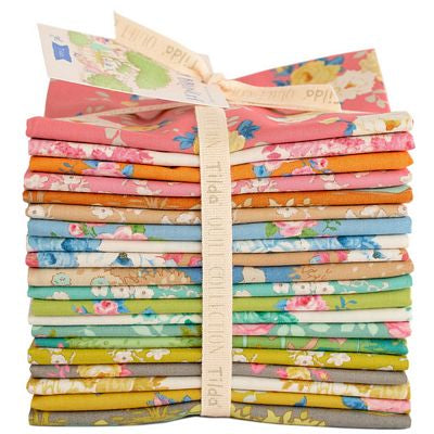 PRE-ORDER Fabric, Fat 1/4s (20" X 22") bundle from Tilda, SUNDAY BRUNCH Collection, 300227