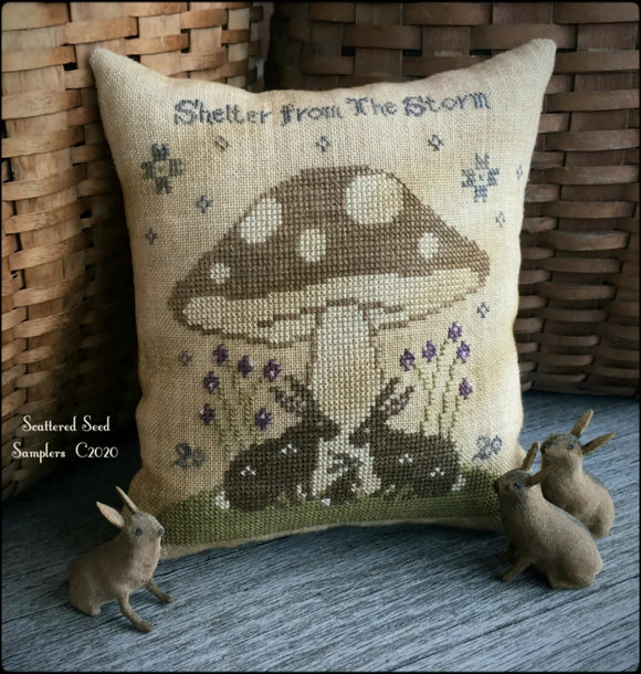 Cross-Stitch Pattern SHELTER FROM THE STORM SS68 by Scattered Seed Samplers