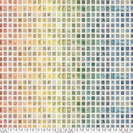 Fabric MULTI STAMPS, from Palette MULTI Collection by Tim Holtz PWTH321.MULTI