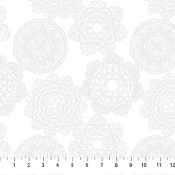 Fabric Pigment White 24902-10 from the Tea for Two Collection by Northcott Studio