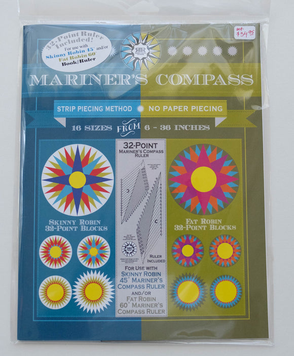 Quilters' Ruler System Mariner Compass 32-Point by Robin Ruth Designs.