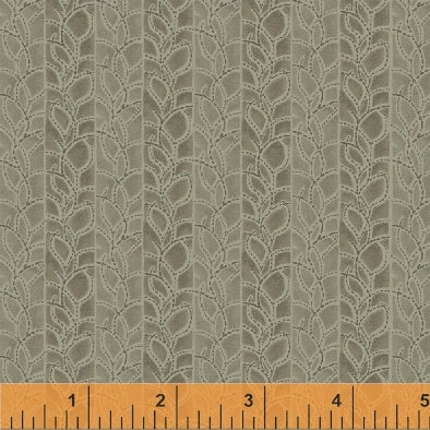 Quilting Fabric Leaf Stripe Granite from Windham Fabrics from Reed's Legacy Collection c.1895  by Jeanne Horton. 51189-1.  Reproduction Series.