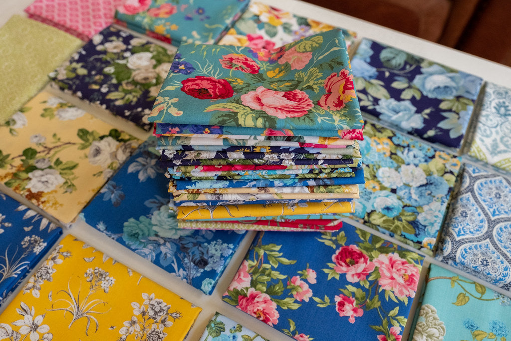 Fabric Bundle of 18 fat 1/4s from A Celebration of Sanderson Collection by House of Sanderson, For Free Spirit Fabrics