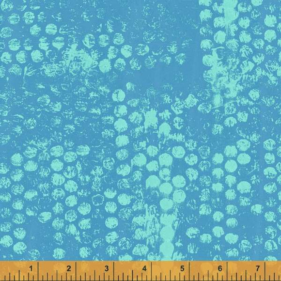 Random Thoughts Collection, Quilting Fabric Honeycomb, Azure, 52842-18 from Marcia Derse for Windham Fabrics