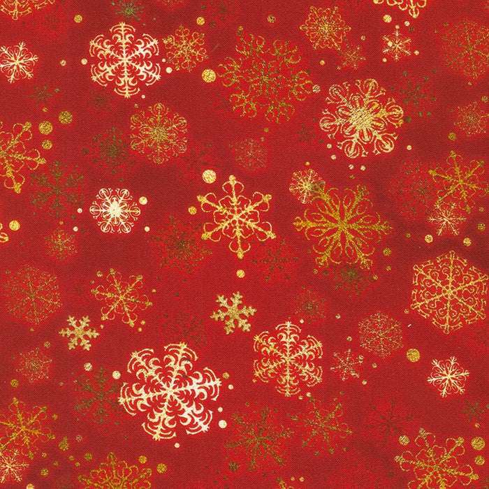 Quilting Fabric AIND-21197-3 RED by Lara Skinner from Festive Beauty for Robert Kaufman