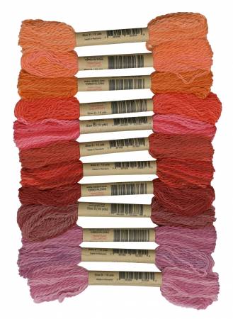 Valdani Wool Thread Size 15, 2ply Wool 12 Sk Sampler Bountiful Orchard # BOSZ8SMPLR
