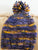 Knitted Hat Malabrigo Rasta Blue/purple /yellow