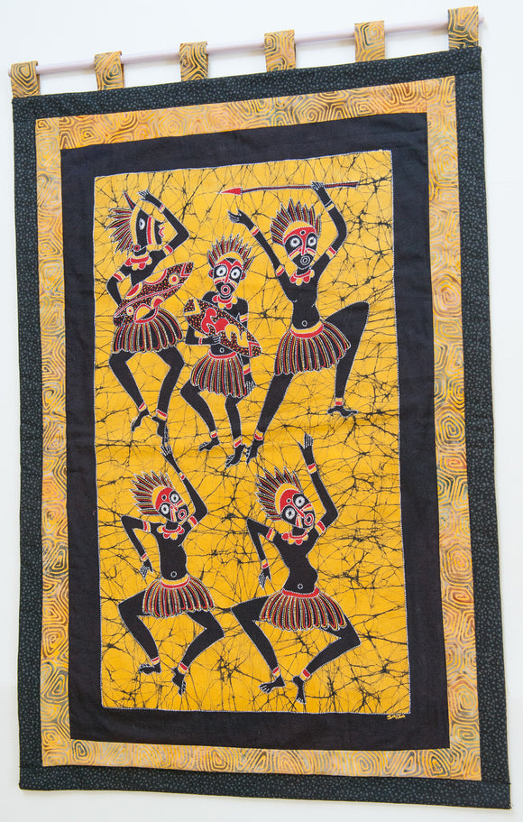 Wall Piece Tribal Dance Party Quilted