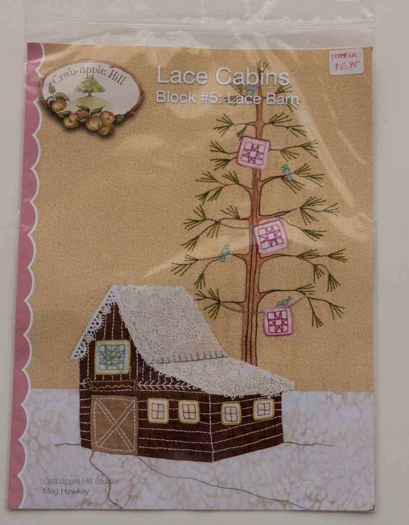 Pattern by Crabapple Hill Designs, Lace Houses, Block 5, Lace Barn by Meg Hawkey