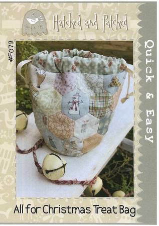 Pattern All For Christmas Treat Bag #F079 by Anni Downs from Hatched and Patched