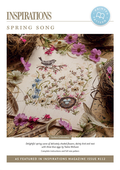 Pattern i112, SPRING SONG by Taetia McEwen for Inspiration Studios, Featuring Surface Embroidery