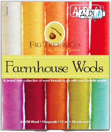 Farmhouse Wools Collection 10 Small Spools Wool by Farmhouse Woods # JF12FW10