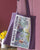 Tote Bag with 14 count Aida pocket for Cross Stitch Embroidery Projects from CREATION POINT DE CROIX magazine, 30 count Linen.
