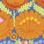 Fabric  Embroidered Flowers-Orange, PWKF001.ORANG , Artisan Collection from Kaffee Fassett for Free Spirit.