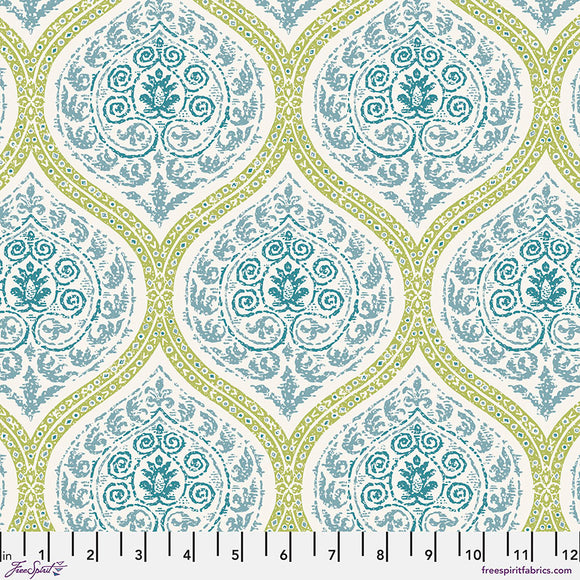 Fabric Madurai - Teal, from A Celebration of Sanderson Collection, for Free Spirit, PWSA023.TEAL