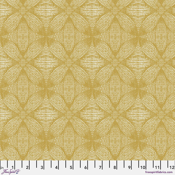 Fabric Sycamore Weave, color Saffron from the Woodland Blooms Collection, by Sanderson for Free Spirit, PWSA041.SAFFRON