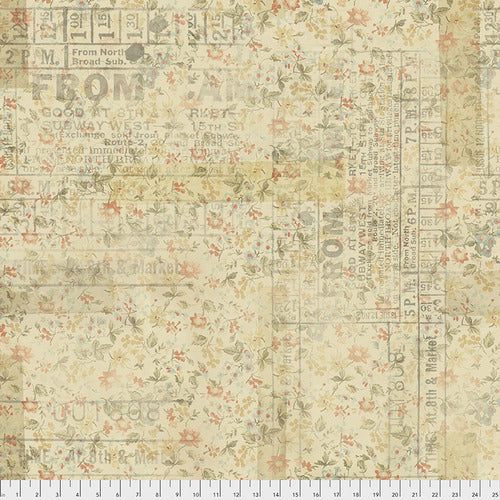 Fabric From Camden - Multi, PWTH 092 Memoranda Collection from Tim Holtz for Free Spirit.