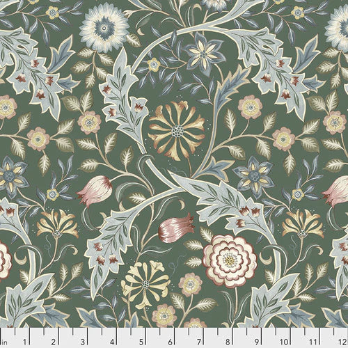 Fabric Wilhemina - Sage  from Orkney Collection, Original Morris & Co for Free Spirit PWWM049.SAGE