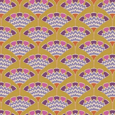 Fabric TASSELFLOWER MUSTARD from Tilda, Pie in the Sky Collection, TIL100481-V11